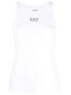 Женский топ теннисный EA7 Women Jersey Tank - white