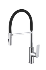 07126 Смеситель для кухни с гиб. МАГНИТ. изливом (ХРОМ+ЧЕР.) GANZER (10/1шт)