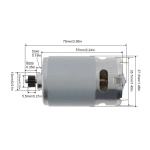 RS550 12 зубьев (8,5 х 5,5 мм) 18 V 23000RPM Двигатель постоянного тока для электрической дрели / шуруповерта