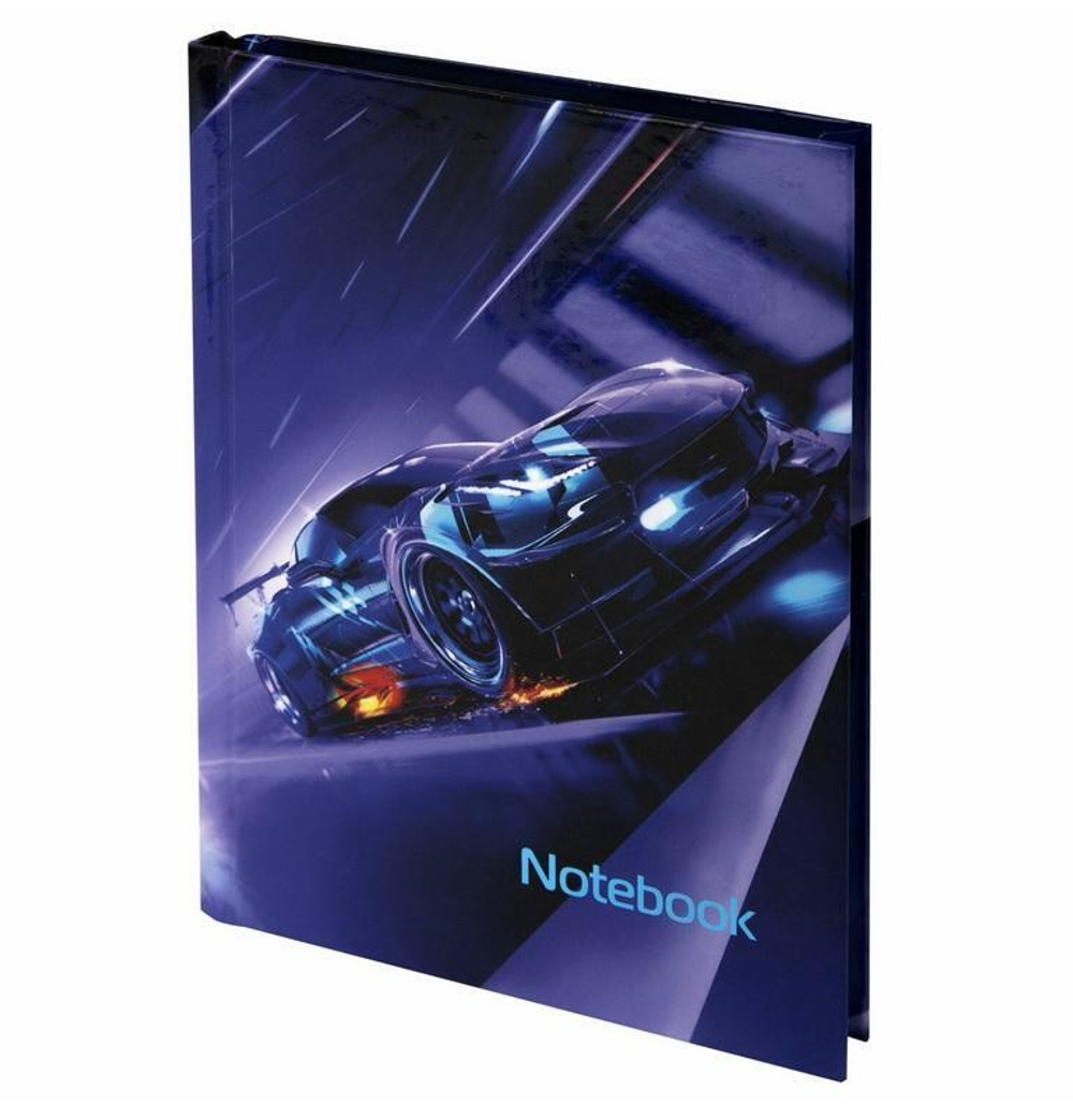 Блокнот А6 80л,клетка,твердый переплет"Super Car"(BRAUBERG)