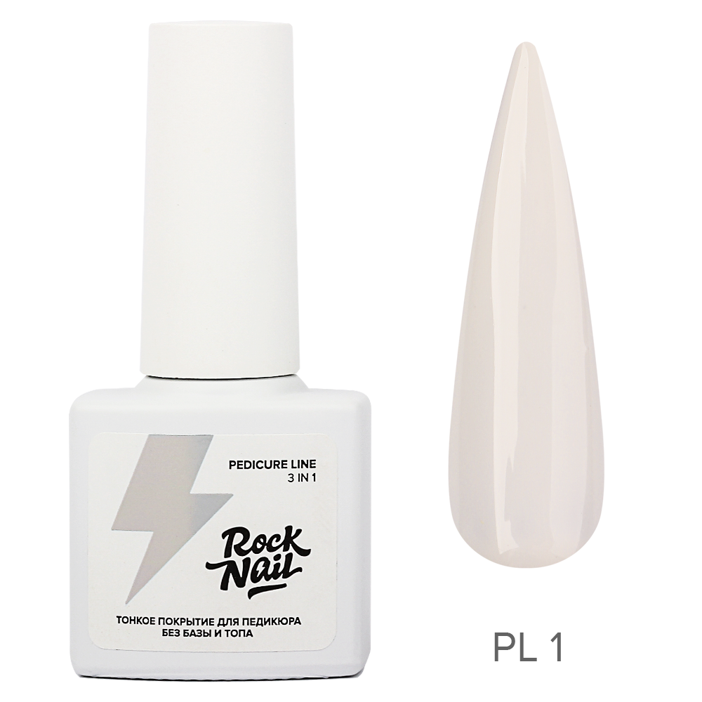 Однофазный гель-лак для педикюра RockNail Pedicure Line 01 French and Go, 6 мл