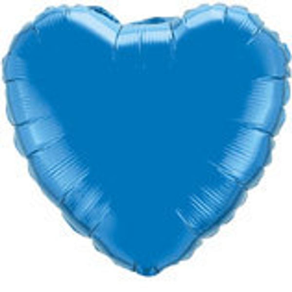 Шар сердце Синие 45см