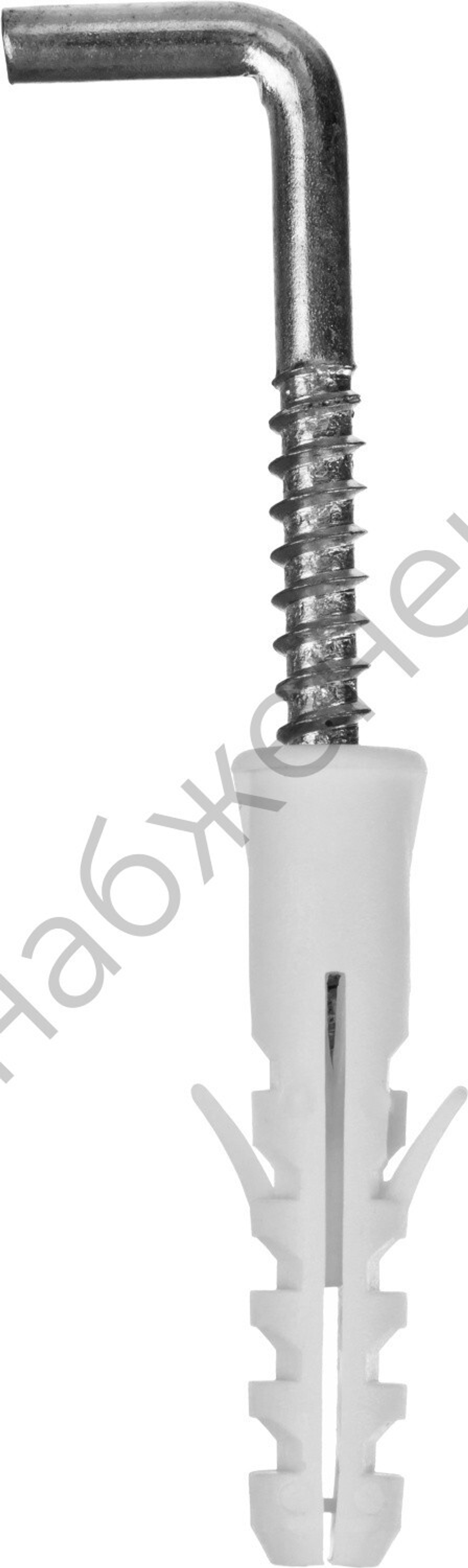 ЗУБР ЕВРО 8х40 / 5х57 мм, распорный дюбель полипропиленовый с шурупом-крюком, 6 шт (30676-08-40)