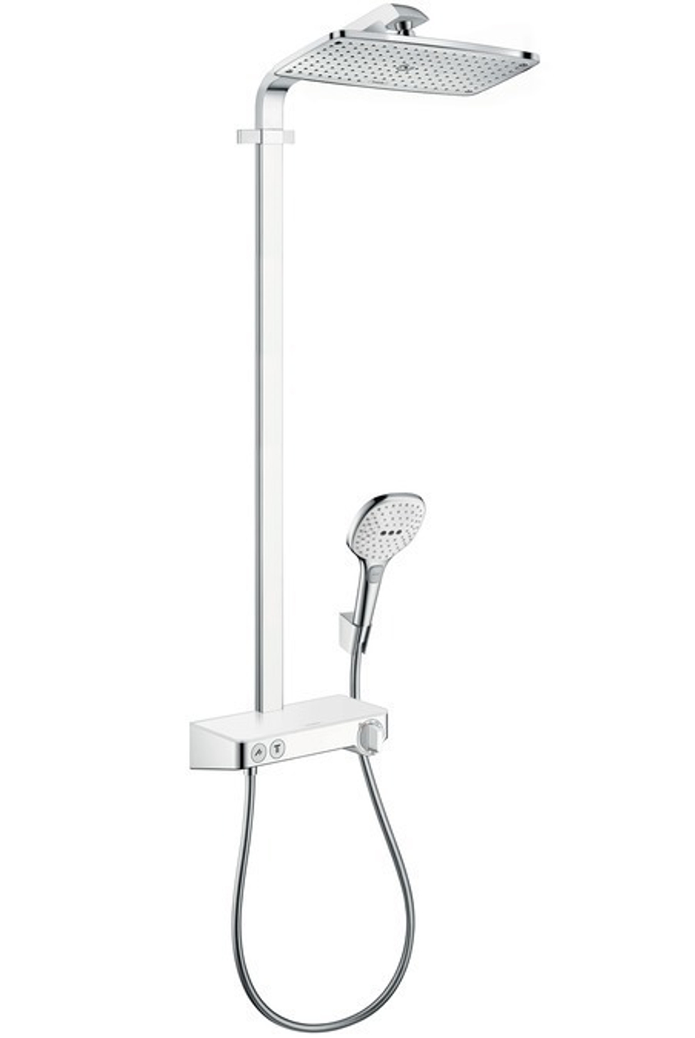 Душевой комплект Hansgrohe 27288400 Raindance Select E 360 1jet ST Showerpipe, белый/хром