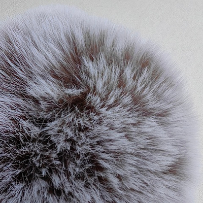 Помпон из искусственного меха "Мелированный серый" d=9 см