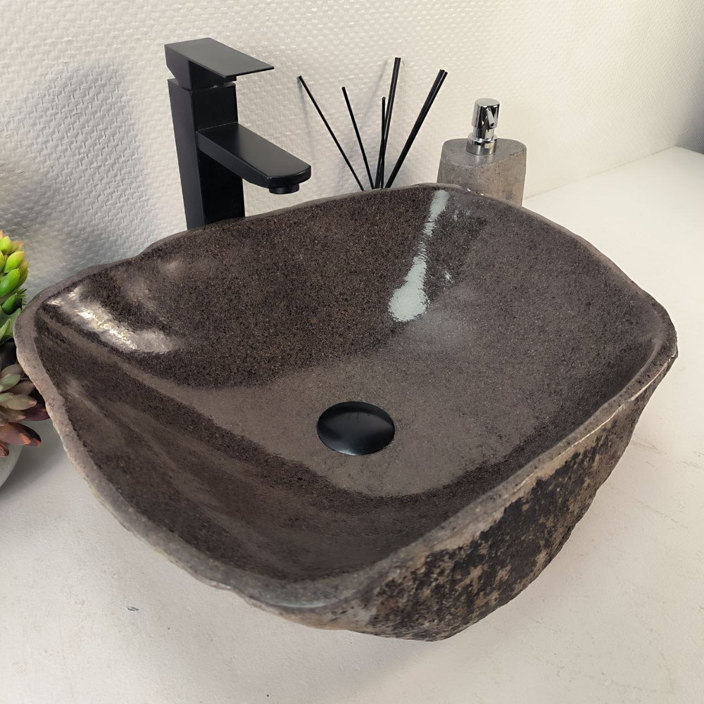 Раковина из речного камня RS-65260 45*39*15 0862