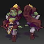 Миниатюры Девушки гоблины 32мм 75мм 100мм goblin girl