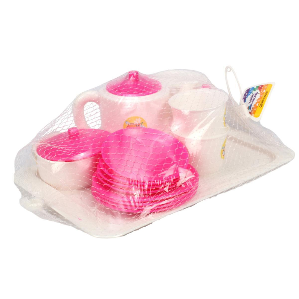 Набор чайный (14 предметов, на подносе) (Пластмастер)