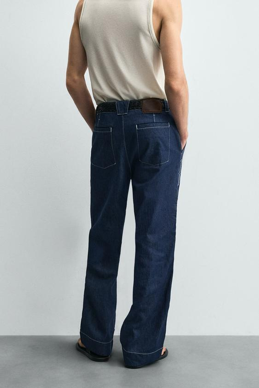 ZARA ДЖИНСЫ С ВЫШИВКОЙ, ИНДИГО