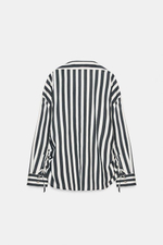 Рубашка в полоску с завязками по бокам - ZARA