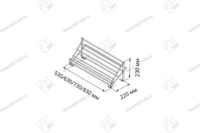 S-6143-C Полка для обуви в базу 800 мм, Starax, фасадное крепление, (730х230х220 мм)