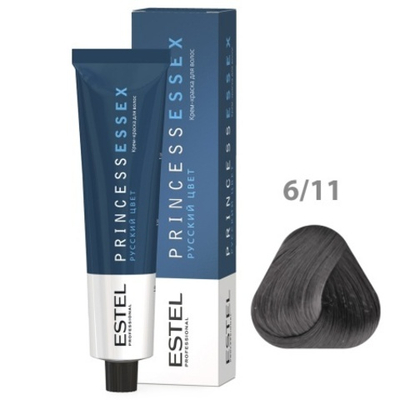 6/11 Крем-краска ESTEL PRINCESS ESSEX, Темно-русый пепельный интенсивный (60 мл)