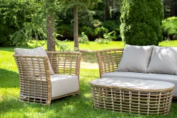 "Валенсия" лаунж-зона из искусственного ротанга, цвет соломенный