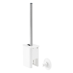 Ершик для туалета с держателем flex adhesive, белый