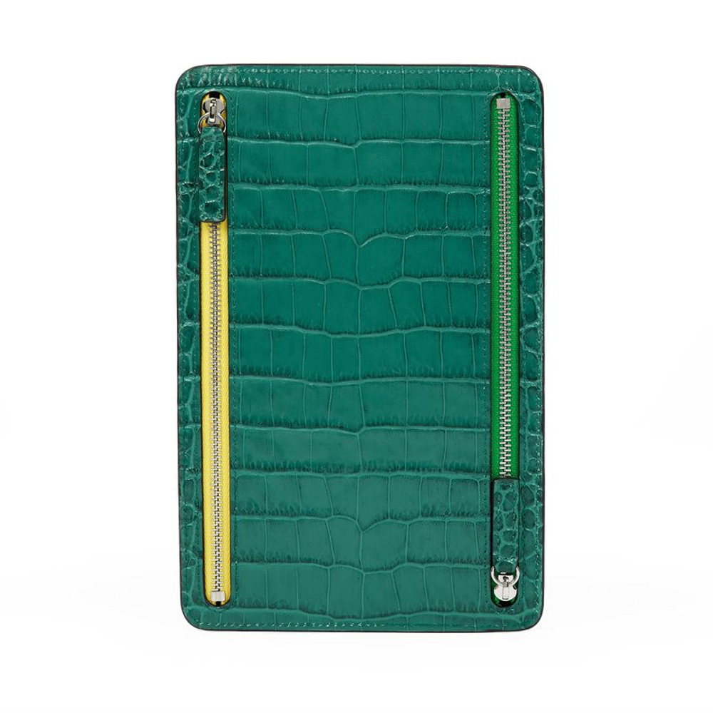 Smythson Кейс для документов Multi-Zip Case in Mara, Cerulean