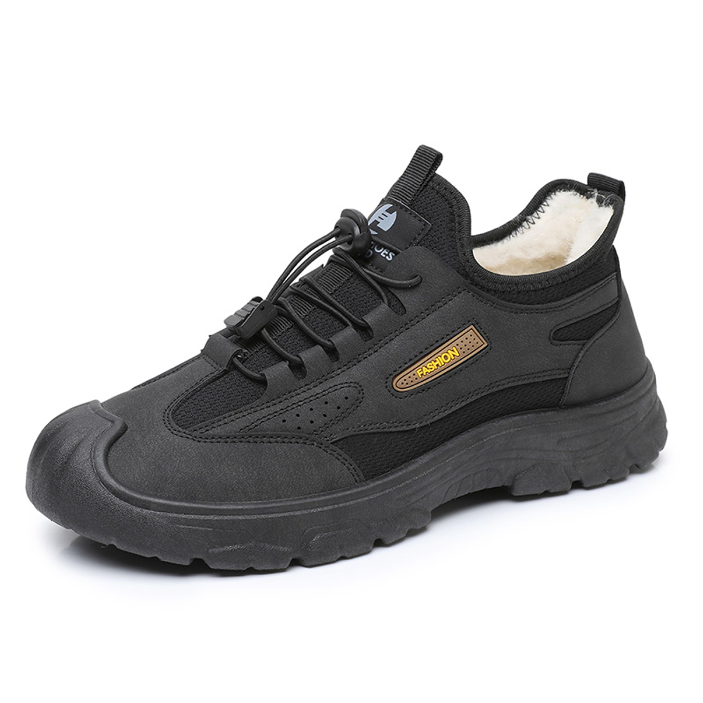 CHENGSHILUOTUO Elderly Insulated Shoes Men"s