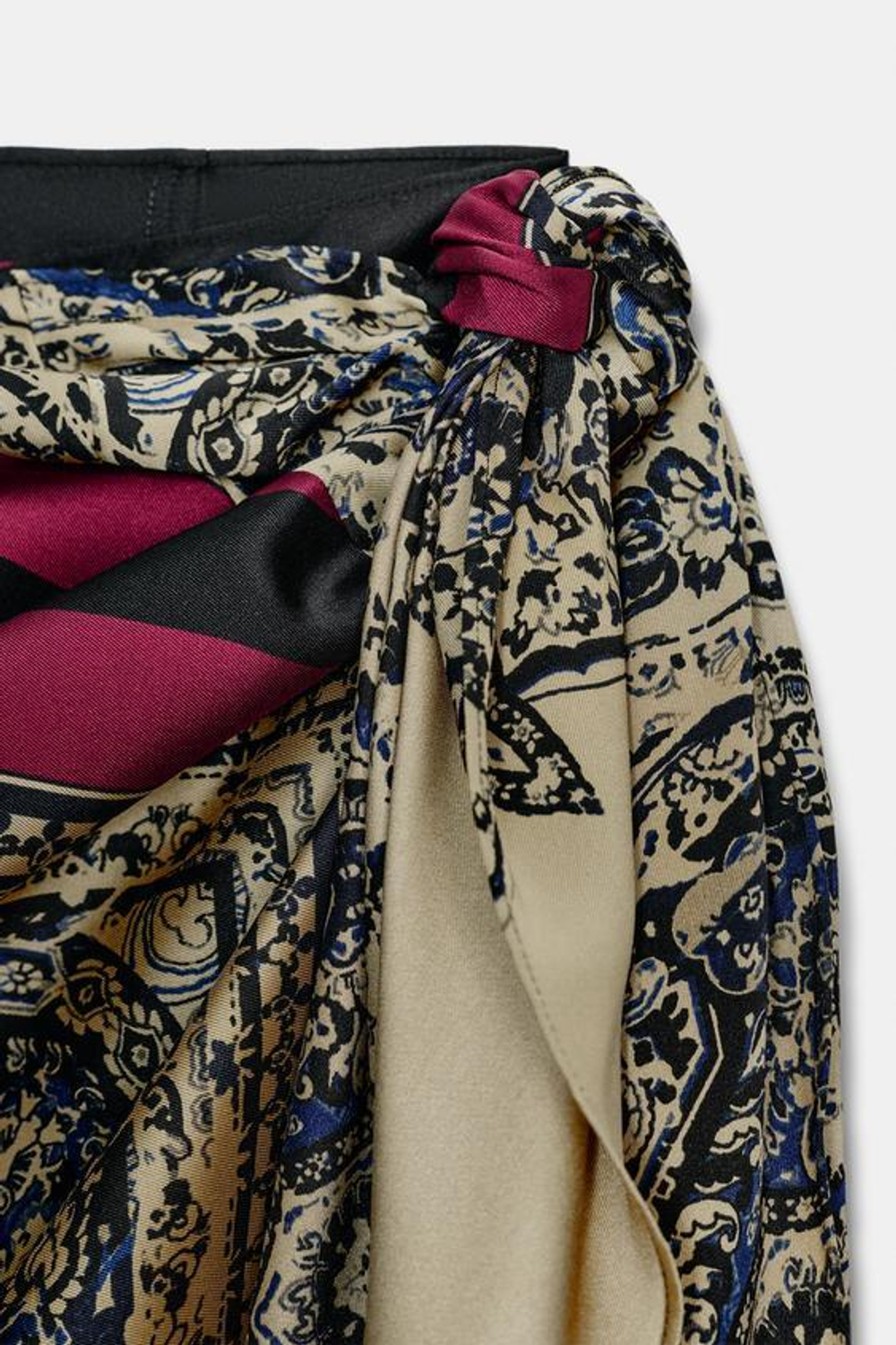 ZARA ЮБКА-ПАРЕО С ПРИНТОМ ПЕЙСЛИ — ZW COLLECTION, РАЗНОЦВЕТНЫЙ