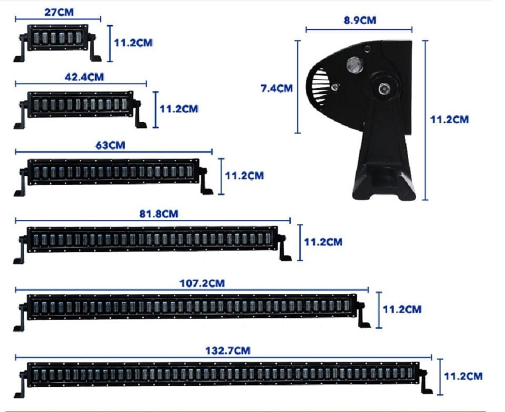 Нет Светодиодная балка, 12 LED - 96W, 42,4 см, ближний + дальний, drive - драйв (1 шт.)