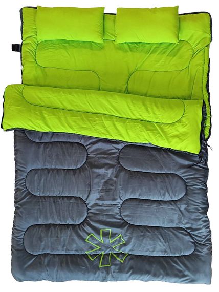 Мешок-одеяло спальный Norfin ALPINE COMFORT DOUBLE 250 GREEN