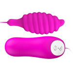 Розовое виброяйцо с рёбрышками 8,5см Baile BI-014152
