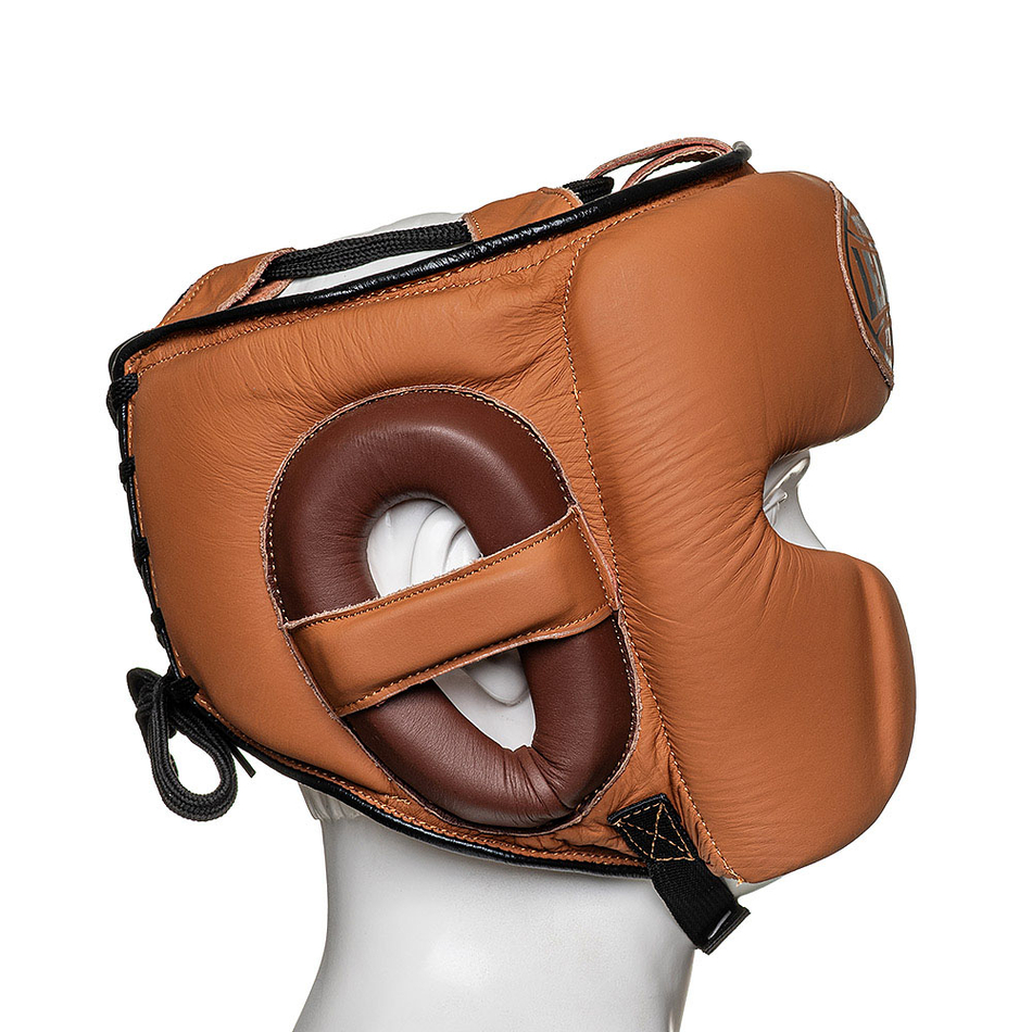 Шлем боксерский LEADERS LS MEX HERITAGE BR/BG 1/2 (коричневый/бежевый)