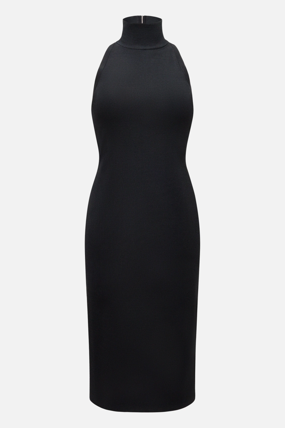 Платье-миди с высокой горловиной