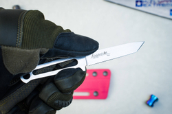 Туристический нож Aggressor Mini N690 StoneWash Pink Kydex