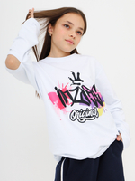 Лонгслив over Graffiti, белый