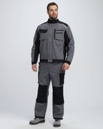 Куртка Милан NEW CH МВО (тк.Смесовая,270), т.серый/черный