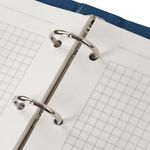 Тетрадь на кольцах А5 (180х220 мм), 80 л., обложка ПВХ, клетка, BRAUBERG, синий, 403913