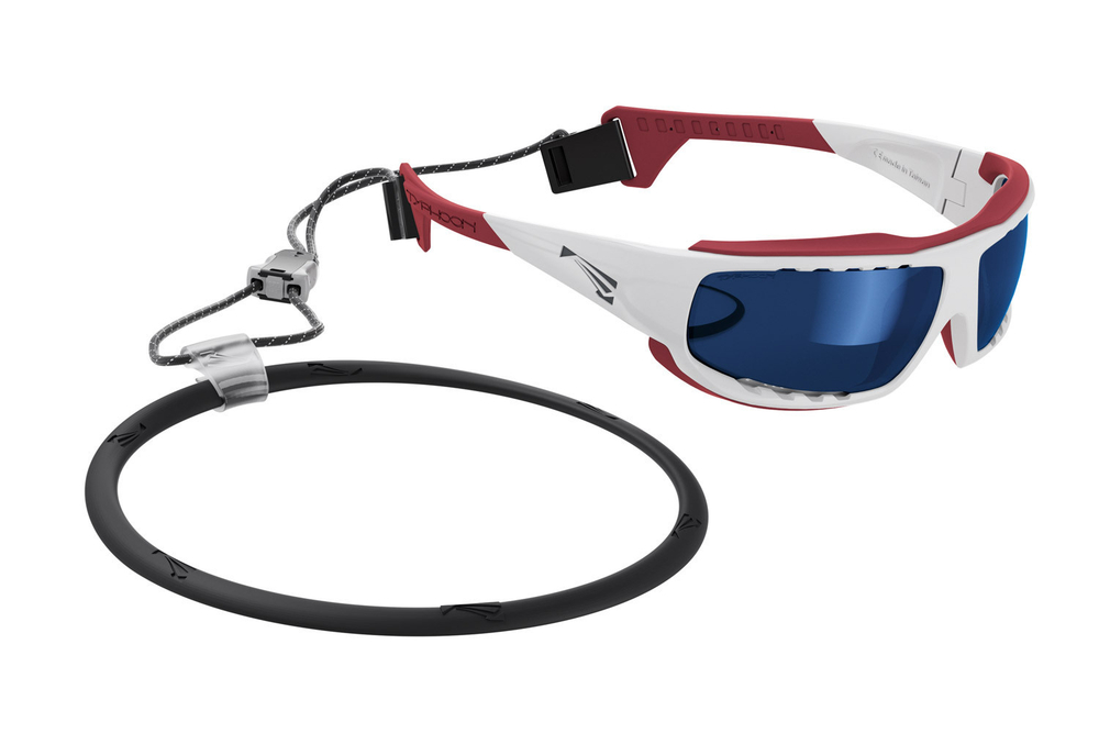 Спортивные очки LiP Typhoon / Gloss White - Red / Zeiss / PA Polarized / Gun Blue Lens