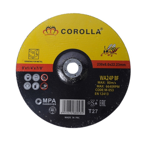 ДИСК ШЛИФОВАЛЬНЫЙ COROLLA 230*6*22,2ММ MS-53230