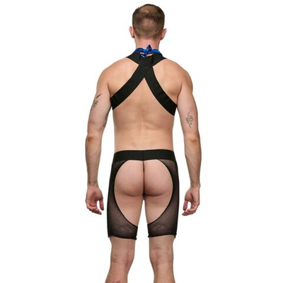 Мужской костюм «Ковбой» (Размер: L-XL) (Цвет: черный с синим)