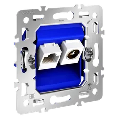 Механизм розетки TV+RJ45 кат. 6, S70