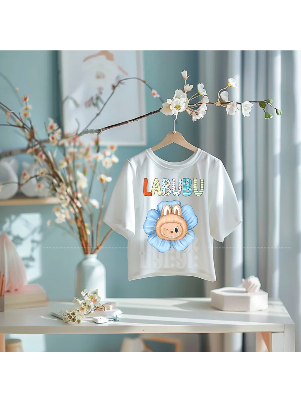 Термонаклейка на одежду, термопринт Лабубу