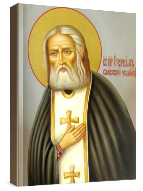 Серафим Саровский (рукописная икона)