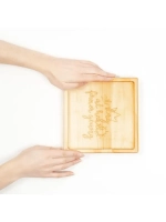 Менажница с гравировкой из кедра