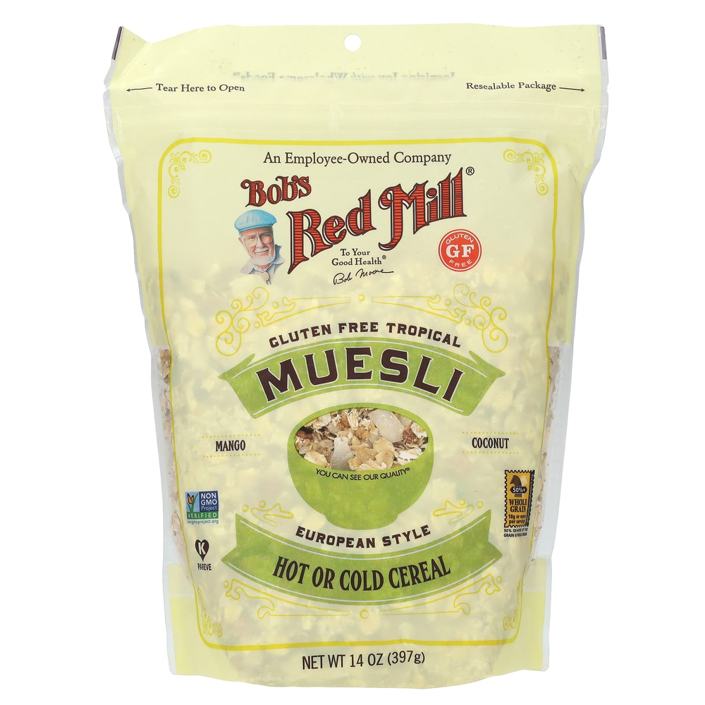 Bob's Red Mill, тропические мюсли без глютена, со вкусом манго и кокоса, 397 г (14 унций)
