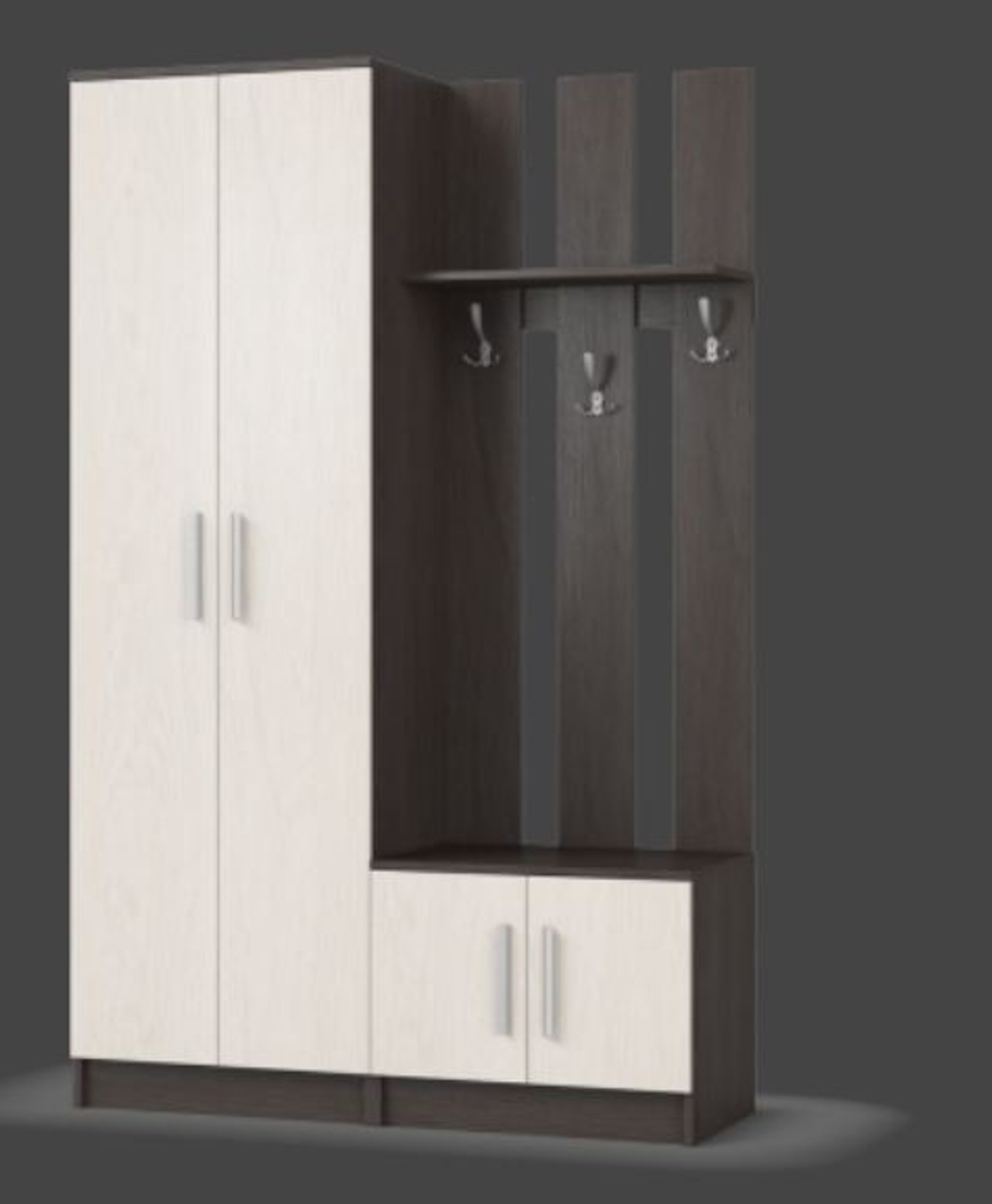 НИК 1,2 Прихожая new (Кашемир серый, Орех Парона)