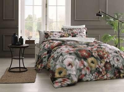 Комплект постельного белья ТАЧ Сатин Digital 2-спальный "LEROS" V01-Серый