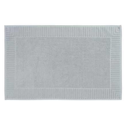 Коврик для ванной с фактурным бортиком светло-серого цвета из коллекции Essential, 50x80 см