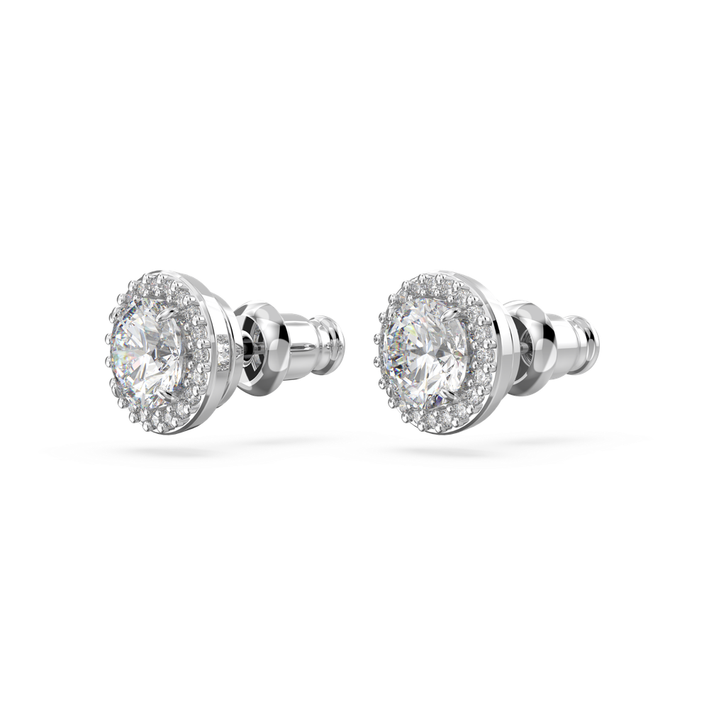 UNA:PE STUD PAVE WHITE/RHS