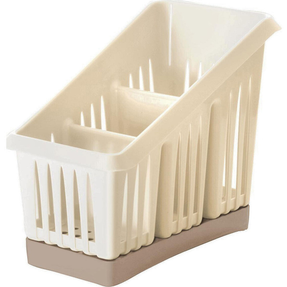 Сушилка для столовых приборов 3-х секционная, шампань