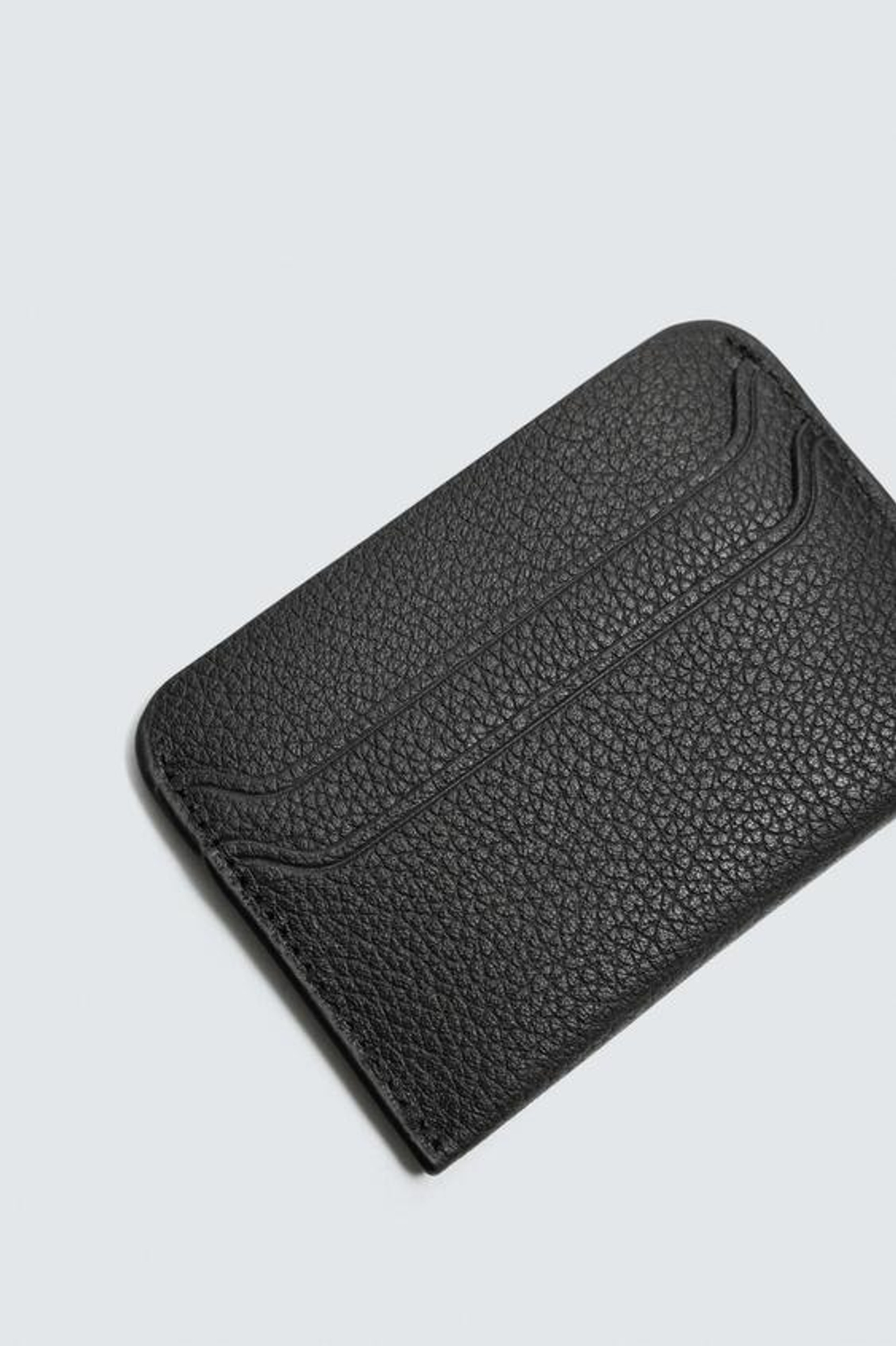 ZARA КОЖАНЫЙ КАРДХОЛДЕР, ЧЕРНЫЙ