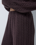 Брюки из смесового кашемира шоколадный