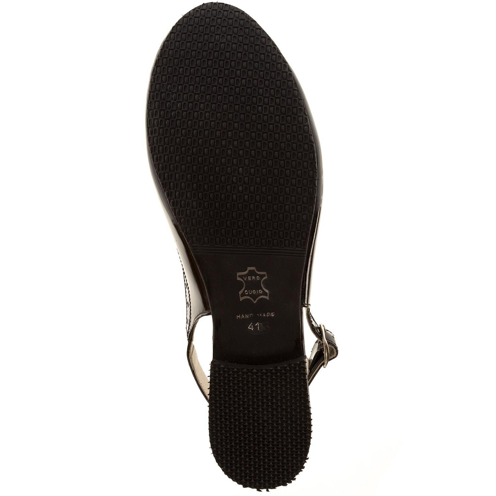 631198 туфли летние женские черный лак