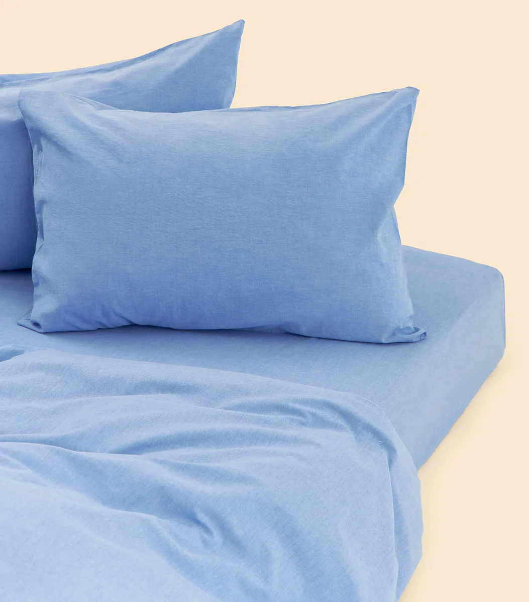 Простыня - Melange Smoky Blue - 230x260 (без резинки)