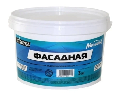 Movatex Краска водоэмульсионная Stroyka фасадная 3 кг Т31723