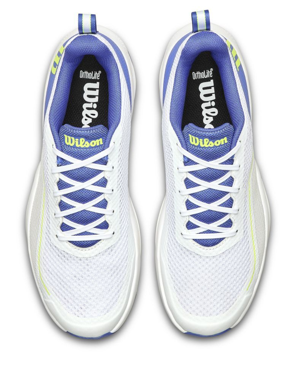 Мужские кроссовки теннисные Wilson Rush Pro Lite - white/amparo blue/safety yellow