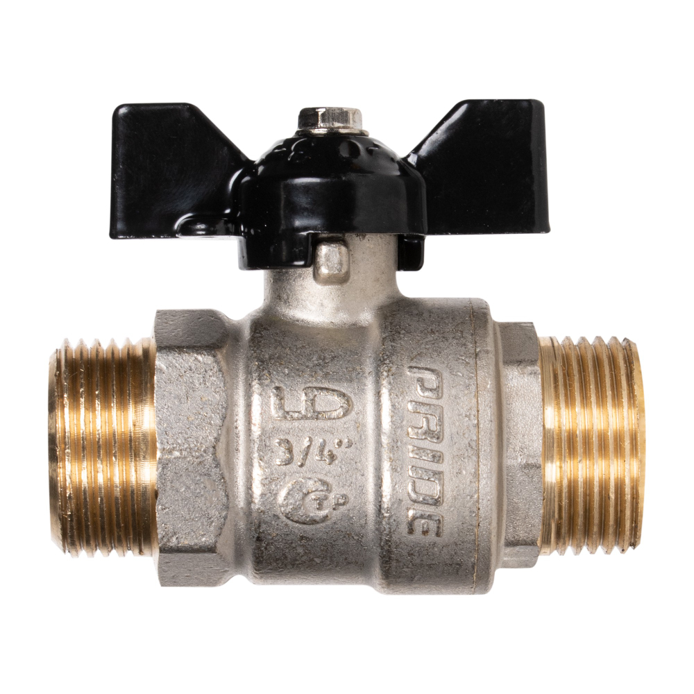 Кран шаровой латунный LD Pride 47.20.Н-Н.Б Ду 20 Ру 40 нр-нр, (бабочка)